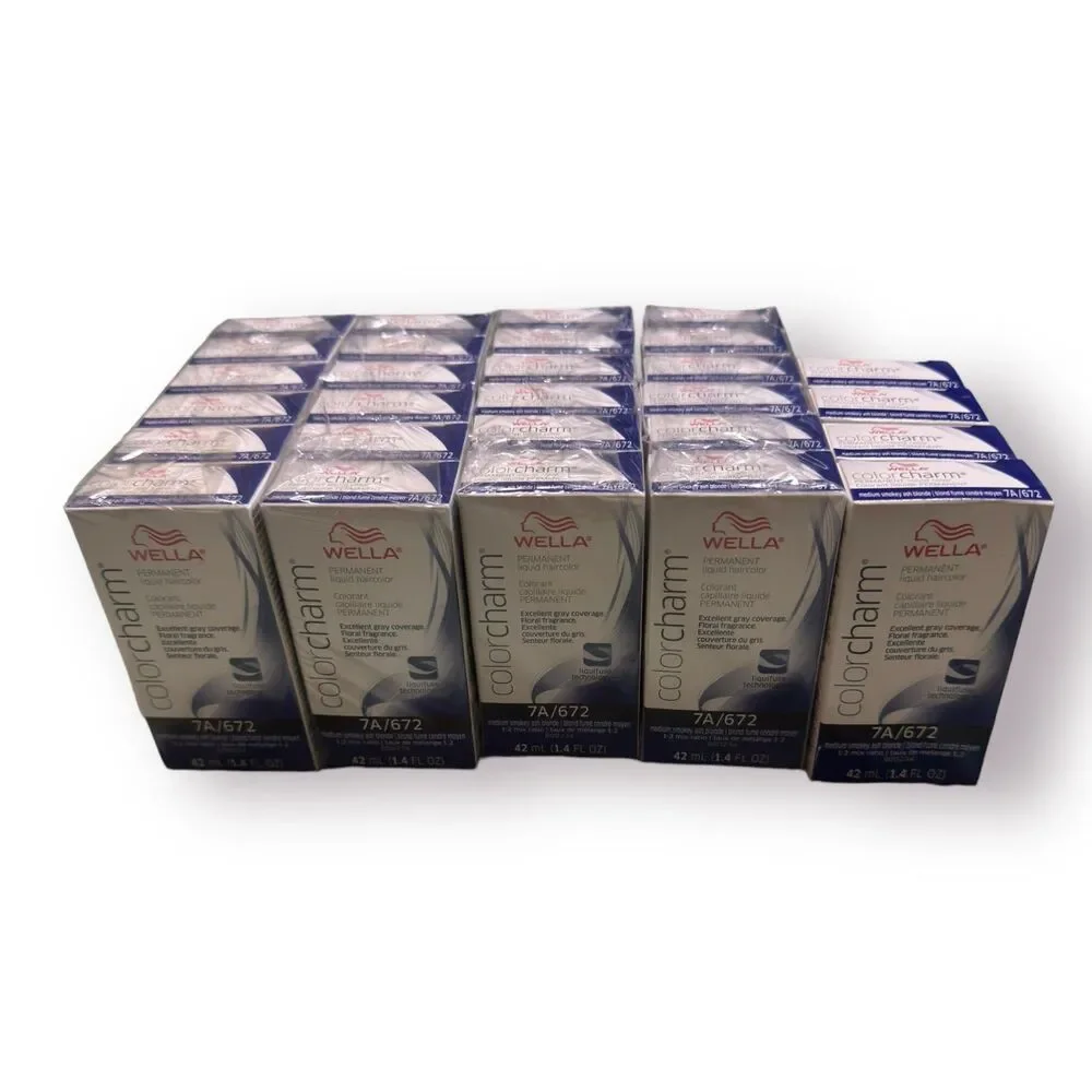 Wella Color Charm Permanent Liquid Hair Color Medium Smokey‎ Ash Blonde 7A/672 1